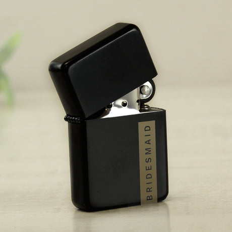 Personalised Name Only Black Lighter: 8 - Smoking Accessories By Gift Moments