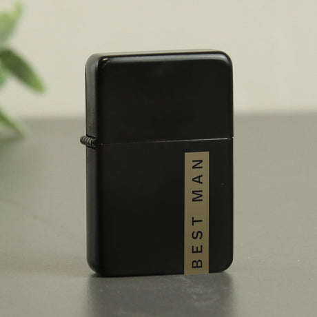 Personalised Name Only Black Lighter: 3 - Smoking Accessories By Gift Moments