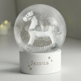 Personalised Rocking Horse Glitter Snow Globe: 4 - Snow Globes By Gift Moments