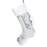 Personalised Grey Velvet Christmas Stocking: 4 - Christmas Stockings By Gift Moments