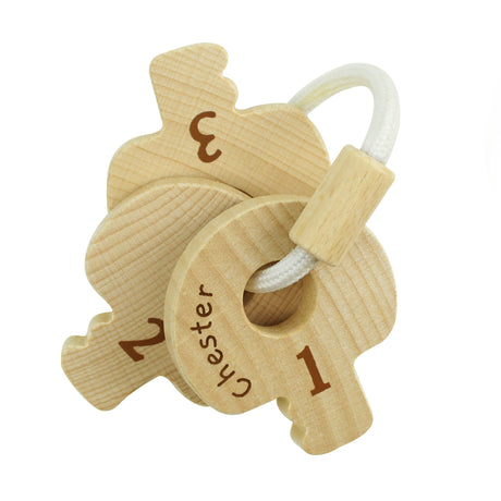 Personalised Wooden Baby Name Keys: 5 - Toys By Gift Moments