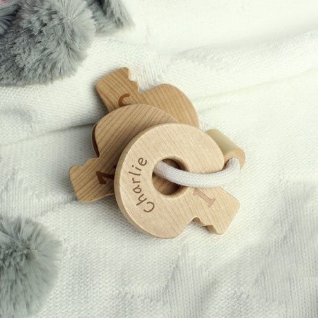 Personalised Wooden Baby Name Keys: 4 - Toys By Gift Moments