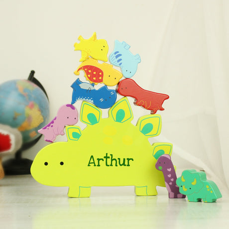 Personalised Wooden Dinosaur Stacker Toy: 8 - Toys By Gift Moments