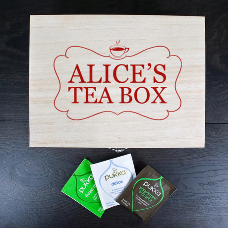 Personalised Name Tea Box Selection: 7 - Tea Boxes By Gift Moments