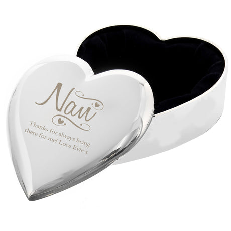 Personalised Nan Swirls & Hearts Trinket Box: 5 - Trinket Boxes By Gift Moments