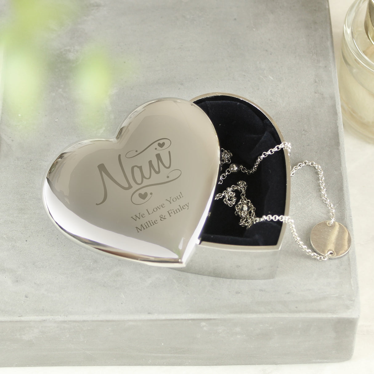 Personalised Nan Swirls & Hearts Trinket Box: 1 - Trinket Boxes By Gift Moments