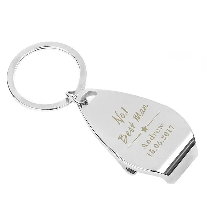 Personalised No.1 Keyring Bottle Opener: 3 - Barware By Gift Moments