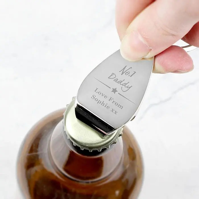 Personalised No.1 Keyring Bottle Opener: 1 - Barware By Gift Moments