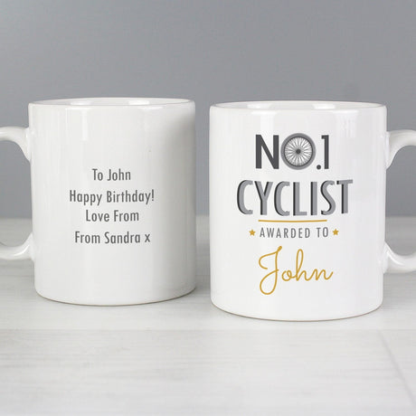 Personalised No.1 Cyclist Mug: 1 - Mugs By Gift Moments