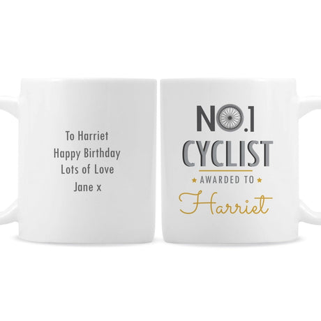 Personalised No.1 Cyclist Mug: 4 - Mugs By Gift Moments