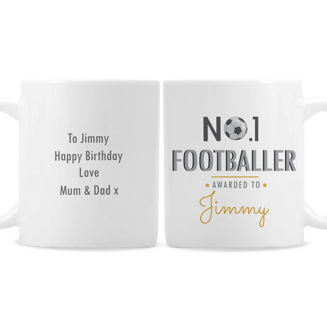 Personalised No.1 Footballer Ceramic Mug: 4 - Mugs By Gift Moments