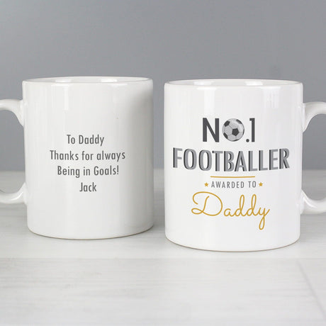 Personalised No.1 Footballer Ceramic Mug: 3 - Mugs By Gift Moments