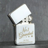 Personalised No.1 Grandad Silver Lighter: 1 - Smoking Accessories By Gift Moments