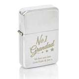 Personalised No.1 Grandad Silver Lighter: 3 - Smoking Accessories By Gift Moments