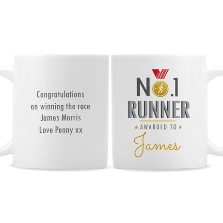 No.1 Runner Personalised Mug: 4 - Mugs By Gift Moments