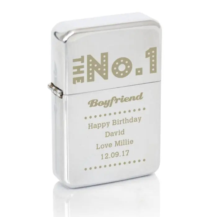 Personalised No.1 Silver Lighter: 2 - Smoking Accessories By Gift Moments