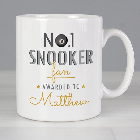 Personalised No.1 Snooker Fan Ceramic Mug: 2 - Mugs By Gift Moments