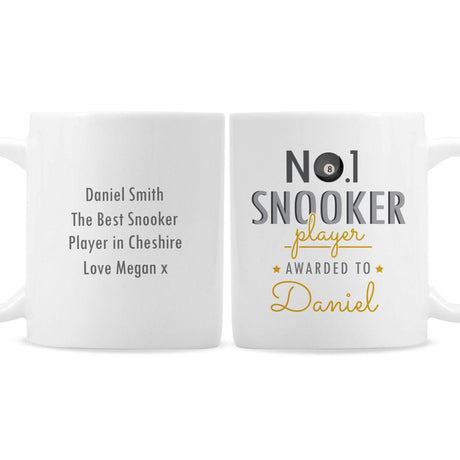 Personalised Snooker Player Ceramic Mug: 4 - Mugs By Gift Moments