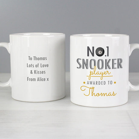 Personalised Snooker Player Ceramic Mug: 3 - Mugs By Gift Moments