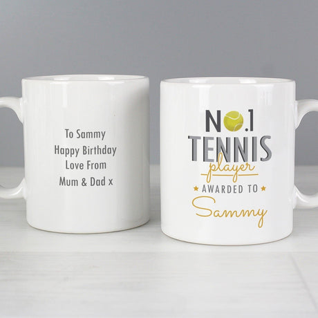 Personalised No.1 Tennis Player Mug: 1 - Mugs By Gift Moments