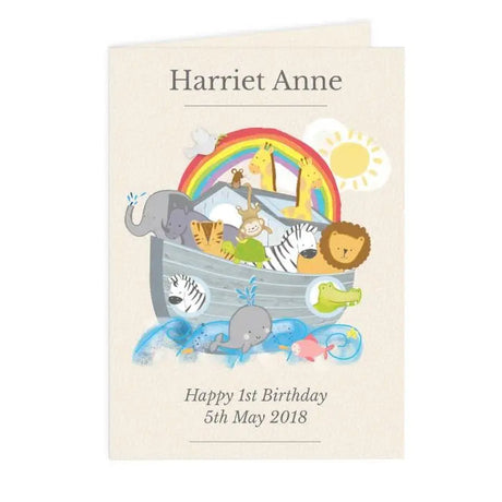 Personalised Noah’s Ark Baby Card: 3 - Greeting Cards By Gift Moments