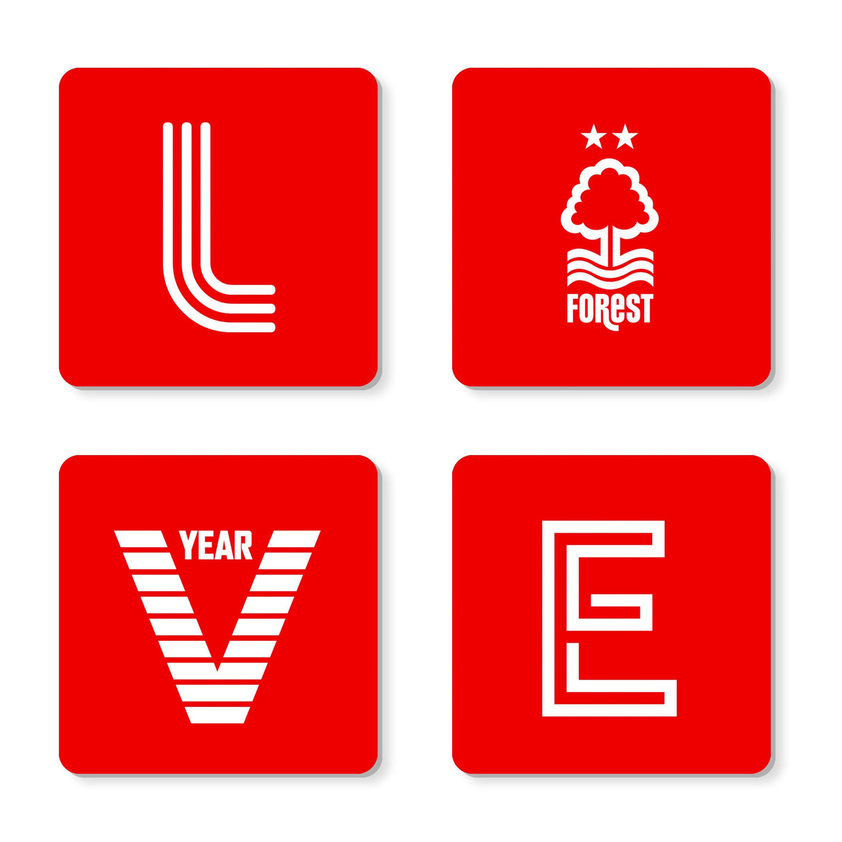 Personalised Nottingham Forest FC Coaster Set: 1 - Coasters By Nottingham Forest