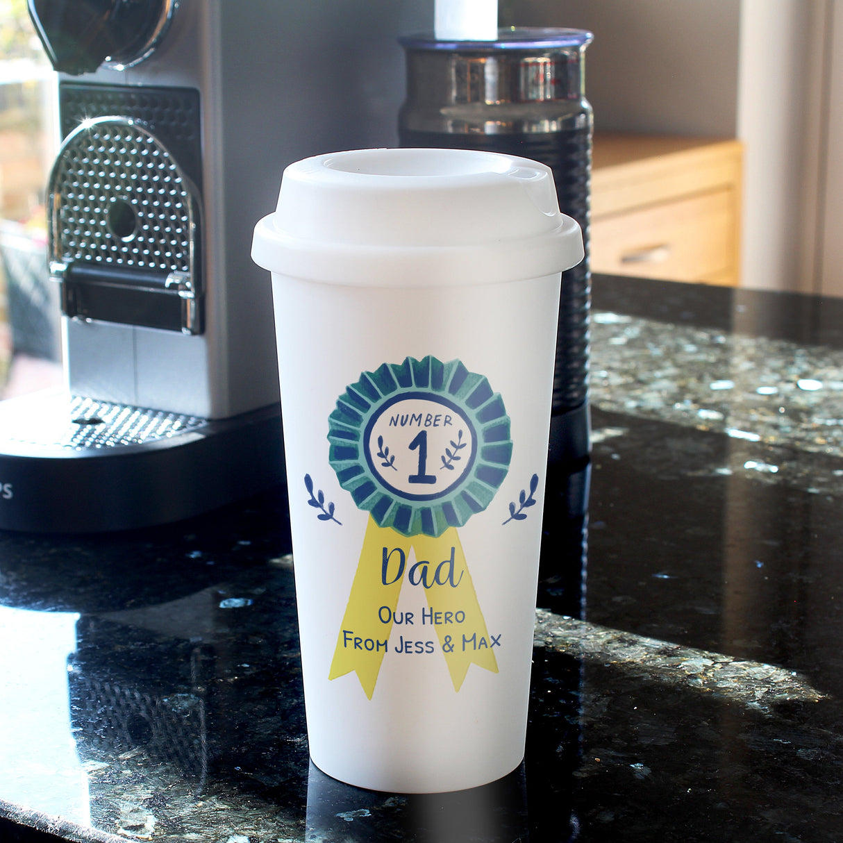 Personalised Travel Mug with Custom Message: 4 - Travel Mugs By Gift Moments