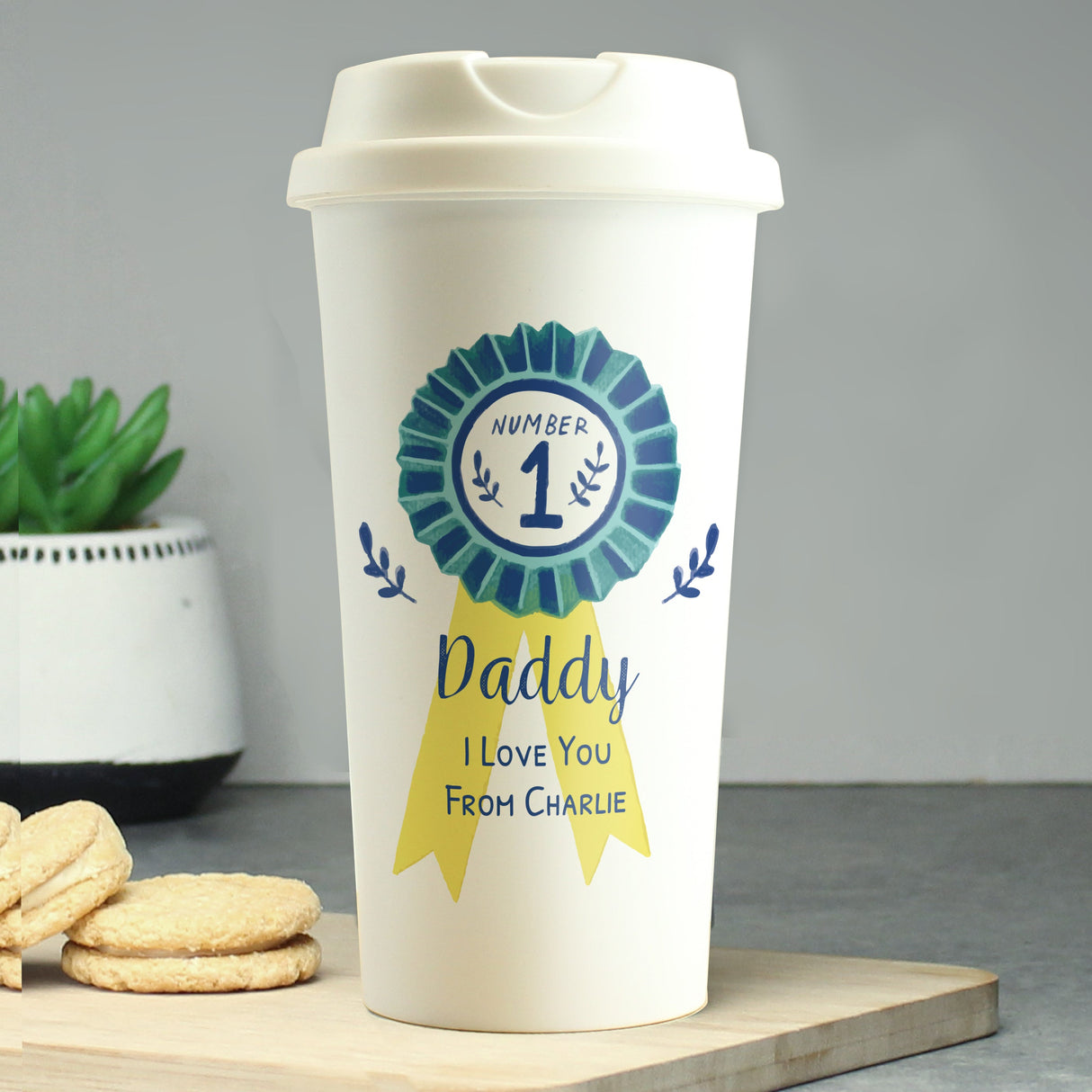 Personalised Travel Mug with Custom Message: 2 - Travel Mugs By Gift Moments