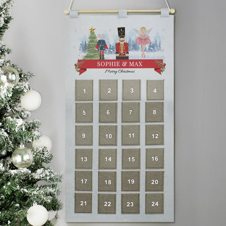 Personalised Silver Grey Nutcracker Advent Calendar: 1 - Advent Calendars By Gift Moments