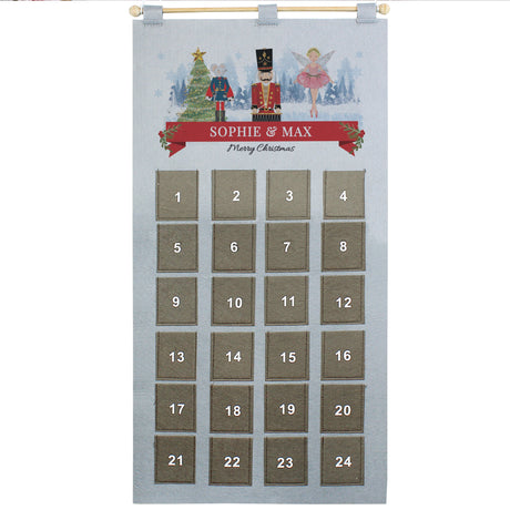 Personalised Silver Grey Nutcracker Advent Calendar: 5 - Advent Calendars By Gift Moments