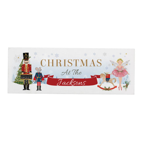 Personalised Nutcracker Wooden Block Sign: 6 - Christmas Decorations By Gift Moments