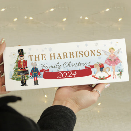 Personalised Nutcracker Wooden Block Sign: 4 - Christmas Decorations By Gift Moments