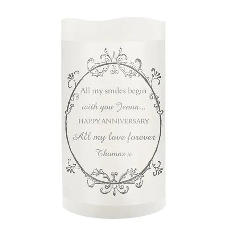 Personalised Ornate Frame LED Candle: 3 - LED Lighting By Gift Moments