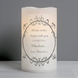 Personalised Ornate Frame LED Candle: 1 - LED Lighting By Gift Moments