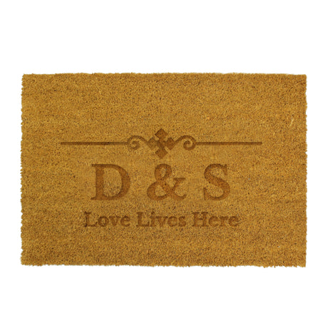 Personalised Indoor Ornate Rectangle Doormat: 5 - Doormats By Gift Moments