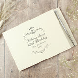 Personalised Ornate Swirl Guest Book & Pen: 3 - Guest Books By Gift Moments