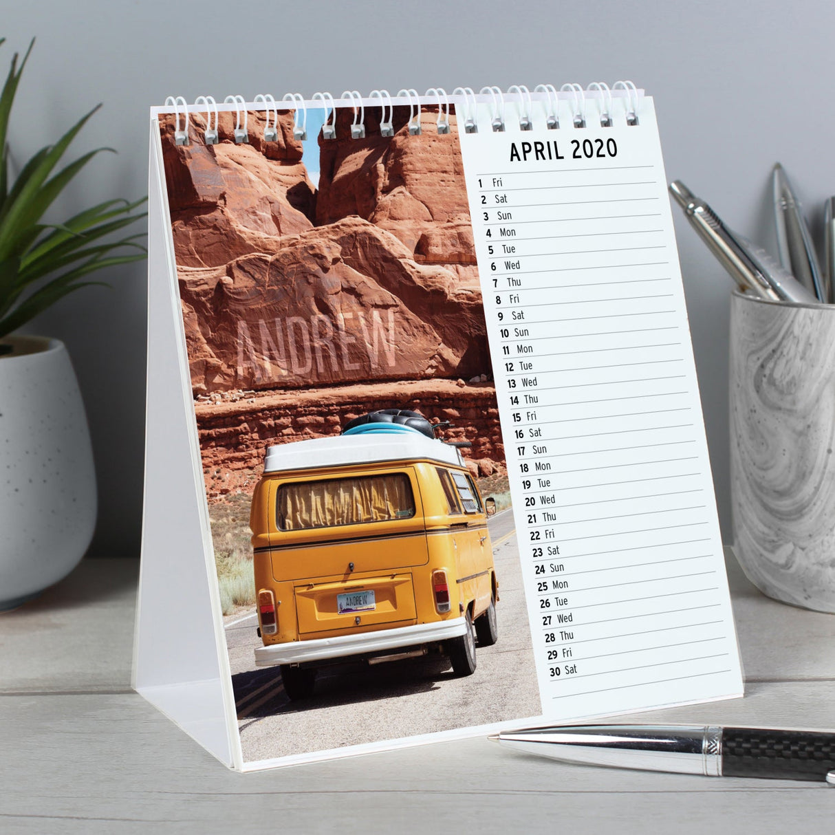 Personalised Outdoors Desk Calendar: 4 - Calendars & Planners By Gift Moments