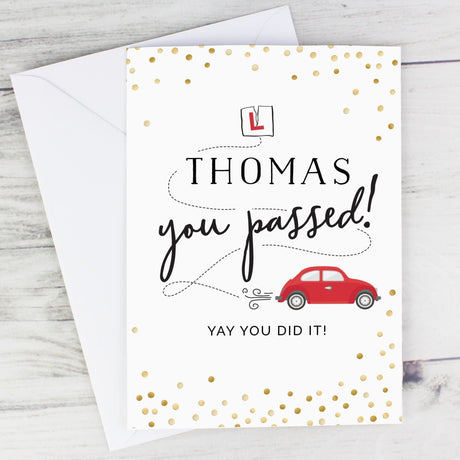 Personalised Driving Test Celebration Card: 1 - Greeting Cards By Gift Moments