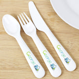 Personalised Patchwork Train Cutlery Set: 2 - Cutlery Sets By Gift Moments