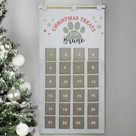 Personalised Silver Grey Pet Advent Calendar: 1 - Advent Calendars By Gift Moments