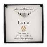 Personalised Pet Memorial Bracelet: 5 - Bracelets By Gift Moments