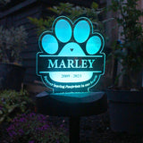 Personalised Pet Memorial Solar Light: 2 - Solar Lights By Gift Moments