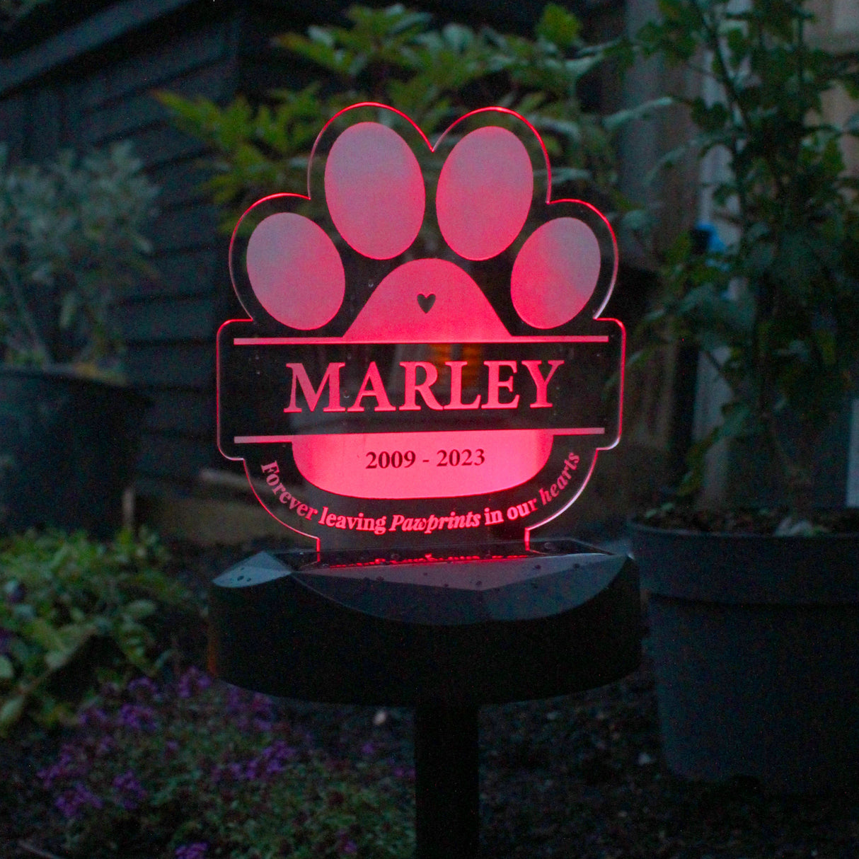 Personalised Pet Memorial Solar Light: 9 - Solar Lights By Gift Moments