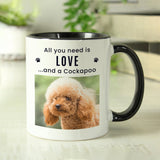 Personalised Pet Photo Black Handled Mug: 4 - Mugs By Gift Moments