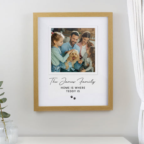 Personalised Pet Photo Framed Prints: 3 - Wood - Framed Prints By Gift Moments