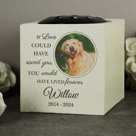 Personalised Pet Photo Memorial Garden Vase: 2 - Memorials By Gift Moments