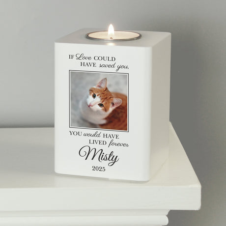 Personalised Pet Photo Memorial Tealight Holder: 2 - Candle Holders By Gift Moments