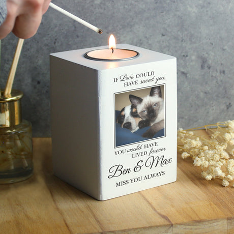 Personalised Pet Photo Memorial Tealight Holder: 4 - Candle Holders By Gift Moments