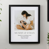 Personalised Photo & Message Framed Prints: 2 - Black - Framed Prints By Gift Moments