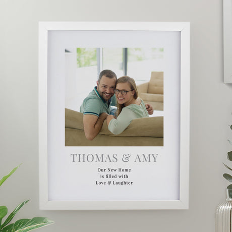 Personalised Photo & Message Framed Prints: 3 - White - Framed Prints By Gift Moments